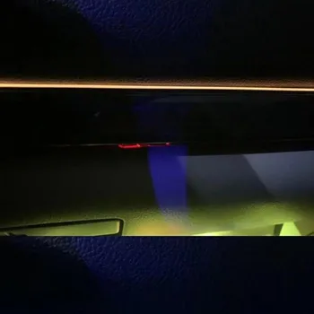 10 1 3W RGB LED Atmosfera Automobilių Šviesos Interjero Dekoravimo Akrilo Pluošto Juostelės Šviesos App Kontrolės Dekoratyvinis Aplinkos Lempos