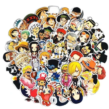 10/30/50 vnt Anime One Piece Decal Kawaii pobūdžio Riedlentė Tinka vandeniui Šaldytuvas Telefono lipdukai vaikams, žaislai, Lipdukai