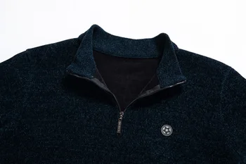 2022 Naujas vyrų vientisos spalvos pagrindo marškinėliai aukštu kaklu ilgomis rankovėmis megztinis džemperis su individualizuotas užtrauktuko dizainas