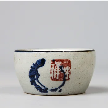 3 Stilius Derliaus Keramikos Kinų Kaligrafija Puodeliai Zen Arbatos Puodelio Nustatyti Teaware Dubenėlį Arbatos Ceremonija Teacup Vyno Taures Drinkware Dovana