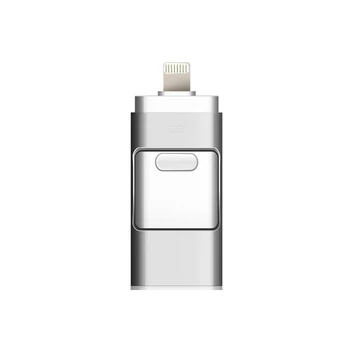 3in1 128GB 64GB 32GB 16 GB 8 GB Metalinė USB 3.0 OTG iFlash Ratai HD USB 