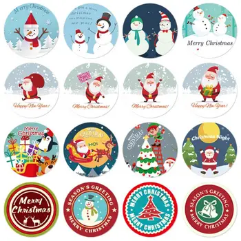 50-500Pcs Linksmų Kalėdų Lipdukai 500pcs Gyvūnų Sniego Medžiai, Dekoratyviniai Lipdukai Vyniojimo Dovanų Dėžutės Etiketės Kalėdų Žymos