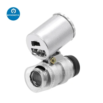 60X Kišeninis Kišeninis Mikroskopas Loupe su LED ir UV Valiuta Aptikti Namų/Kasdienio Naudojimo Plokštę PCB Tikrinimo