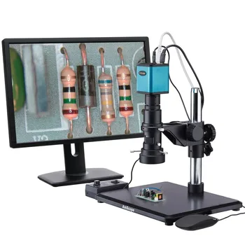 AmScope Pramonės Kontrolės Zoom Monokuliariniai Mikroskopas su Automatiniu Fokusavimu 1080p HDMI Kamera H800-96S-AF1
