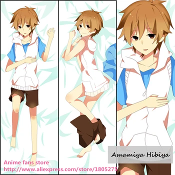 Anime MekakuCity Dalyviai Amamiya Hibiya Mielas Japonijos Užvalkalas Pagalvė Padengti dekoratyvinių Kūno Hugging Patalynė