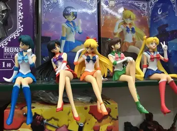 Anime Sailor Moon Veneros Ir Jupiterio Veido Sėdi Laikysena Pyragas Apdaila Lėlės Pakuotėje Pav.