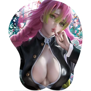 Anime Seksualus Pelės Mygtukai ilicone 3D Krūties Pelės Padas Silikoninis Riešo Poilsio Anime Kilimėlis Krūtinės Pelės Vertus, PC 