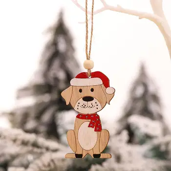Automobilių Papuošalai Mažosioms Kalėdų Eglutės Kabo Medinis Pakabas, Briedžių Animacinių filmų Gyvūnų Ornamentais 2021 Naujos Kalėdinės namų Dekoracijos