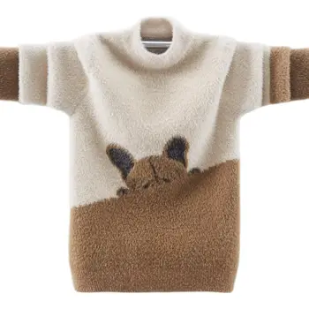 Berniukų Drabužiai, kūdikių berniukų super minkšta Dirbtinė audinės kailio patogus paauglių megztiniai pavasarį, žiemą šiltas megztinis, žemiausią marškinėliai