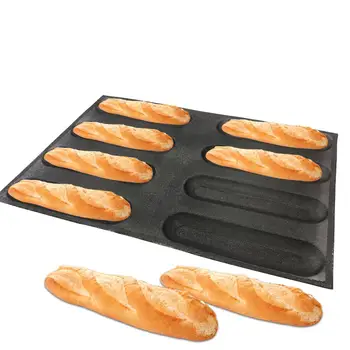 Bluedrop silikono sandwich forma pailga hot dog formos duonos pelėsių perforuotas stiklo kepimo skardos pelėsių 10 colių 8 urvas