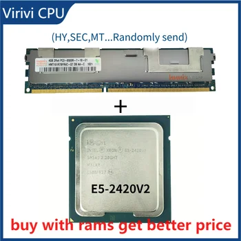 DDR3 4G Server ram su heatsink 1066Mhz su E5-2420V2 2.2 GHz Šešių Branduolių Dvylikos Siūlų 15M LGA 1356 E5 2420v2 CPU Procesorius
