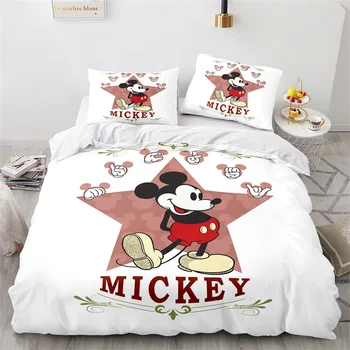 Disney Mickey Patalynės Komplektas Mickey Mouse Mielas Antklode Padengti Užvalkalai Dvigubos Visą Karalienė, Karalius, Vaiko, Vaikams, Patalyne,