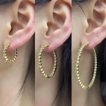 HECHENG 1pair 2-5cm mažas didelis apskritimas hoopas auskarai didmeninė pareiškimą ausies žiedas mados juvelyrika dovana naktiniame klube DJ 2020 m.