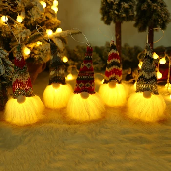 Kalėdų Led Šviesos Švytėjimo Gnome Kalėdų Beveidis Lėlės, Papuošalai, Namų Cristmas Ornamentu Kalėdos Navidad Gimdymo Naujųjų Metų
