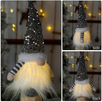 Kalėdų Led Šviesos Švytėjimo Gnome Žėrintis Beveidis Lėlės, Papuošalai, Namų Cristmas Ornamentu Navidad Gimdymo Naujųjų Metų Dekoras