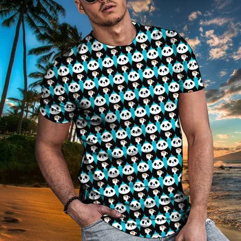 Kawaii Gyvūnų 3D Spausdinimo Madinga T-shirt Vyrai Moterys Mados 3D Hip-Hop Marškinėlius Spausdinti trumpomis Rankovėmis Vasarą Tees Vyrų Marškinėliai