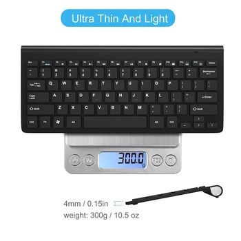 Kompiuterio klaviatūros Nešiojamų 2.4 G Bevielio USB Klaviatūros Gumos keycaps Mini Ergonomiškas Begarsis klaviatūra KOMPIUTERIUI laptopo