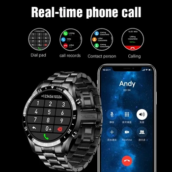 LIGE 2021 Smart Watch Vyrai Visiškai Jutiklinį Ekraną Sporto Treniruoklių Žiūrėti IP67 atsparus Vandeniui Bluetooth 