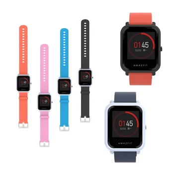 Mijobs 20mm Silikono Riešo Dirželis Xiaomi Huami Amazfit Pvp TIEK Smart Watch Band Reikmenys, Sporto Apyrankę Correa Apyrankė