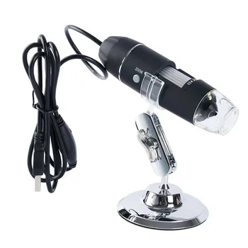 Mini 1600X USB Skaitmeninis Reguliuojamas, Didinantį Mikroskopą, 8LED Mikroskopas, Elektroninis vaizdo Kamera su Stovu