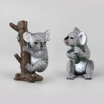 Miško Gyvūnų Zoologijos Sodas Plastiko Modeliavimas Australijos Mielas Koala Modelis Veiksmų Skaičiai Šeimos Figūrėlės Rinkiniai Vaikas Žaislas
