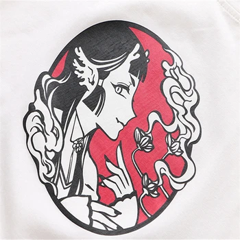 Moterų Juokingi T Marškinėliai Japonija Stiliaus Animaciją Spausdinti Moterų Atsitiktinis Medvilnės trumpomis Rankovėmis O-Neck T shirt Harajuku Viršūnes LINKSMŲ GANA