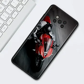 Moto Kirsti Motociklų Sporto Telefoną Atveju Xiaomi Poco Pro X3 X3 NFC M3 Pro F3 GT Black Minkštas Viršelis Shell Coque
