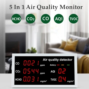 Multifunkcinis Oro Kokybės Jutiklis Stebėti Tikslią Tester CO2 Formaldehido(HCHO) TVOC/JOMS Oro Dujų Detektorius, skirtas Home Offic