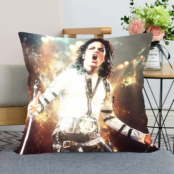 Naujas Atvykimo Michael Jackson Pagalvę Padengti Miegamasis Namų Biuro, Dekoratyvinis Užvalkalas Aikštėje Užtrauktukas Pagalvės užvalkalą Satino Minkštas Viršelis