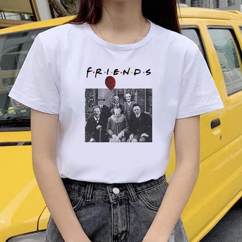 Naujas Draugas Tv Šou Marškinėlius Moterų marškinėliai Topai Femme Drabužius Moterų marškinėliai Harajuku Vasaros 90s Marškinėlius Estetika Marškinėlius