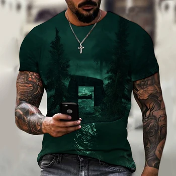 Naujas Mados Kietas Vyrų 3d Spausdinimo Vasaros Marškinėliai Atsitiktinis Stiliaus marškinėliai Streetwear Rock, Hip-hop Negabaritinių Prarasti Viršų