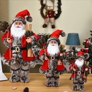 Naujas Stilius 60cm Rankų darbo Santa Claus Santa Lėlės Gnome Kuprinė Santa Lėlės Pliušinis Lėlės Kalėdų Šeimos Stalo Dekoracijos
