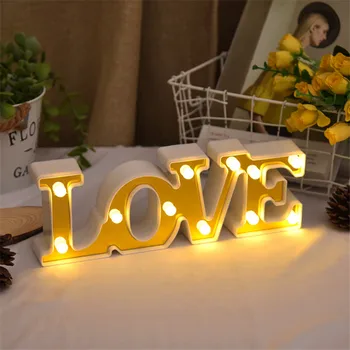 Neon Meilės Laišką anglų Šviesos Valentino Diena LED Dekoratyvinis Apšvietimas Rekvizitai Vestuvių Kambario Atmosferą Papuošalai Šalies Prekių
