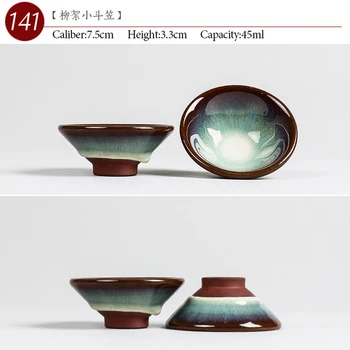 NĖRA.141 Kinijos aukštos kokybės Keramikos arbatos puodelio 45ml Kung fu arbatos rinkinys porceliano Japonų Stiliaus Rankų darbo dažytos teacup Maži arbatos dubenėlį