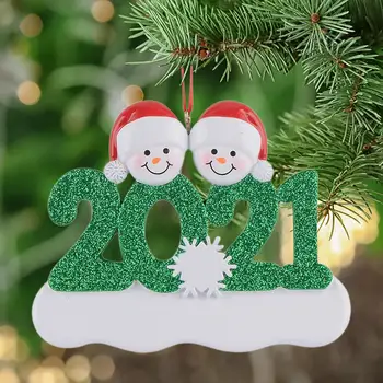 Palaiminimas 2021 Asmeniniams, Šeimos Kalėdų Eglutės Ornamentu Dervos Kalėdinė Dekoracija Namuose Kalėdų Eglutės Kabo Pakabukas
