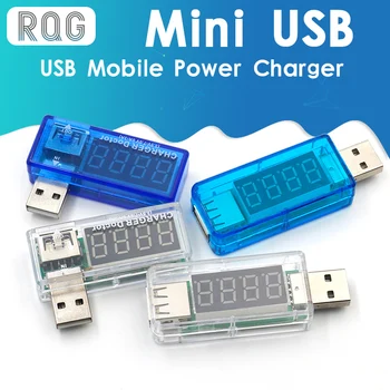 Skaitmeninis USB Mobiliojo Energijos įkrovimo srovė Testeris, Matuoklis Mini USB įkroviklis gydytojas voltmeter ammeter savo Ruožtu, skaidri