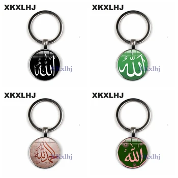 XKXLHJ Mados Dievas Pakabukas Raktų Žiedas Maišelį Pakabukai Kūrybos Islamo Dievas Arabų Musulmonų Simbolis 11 Stiliaus Key Chain Turėtojas Moterys Vyrai